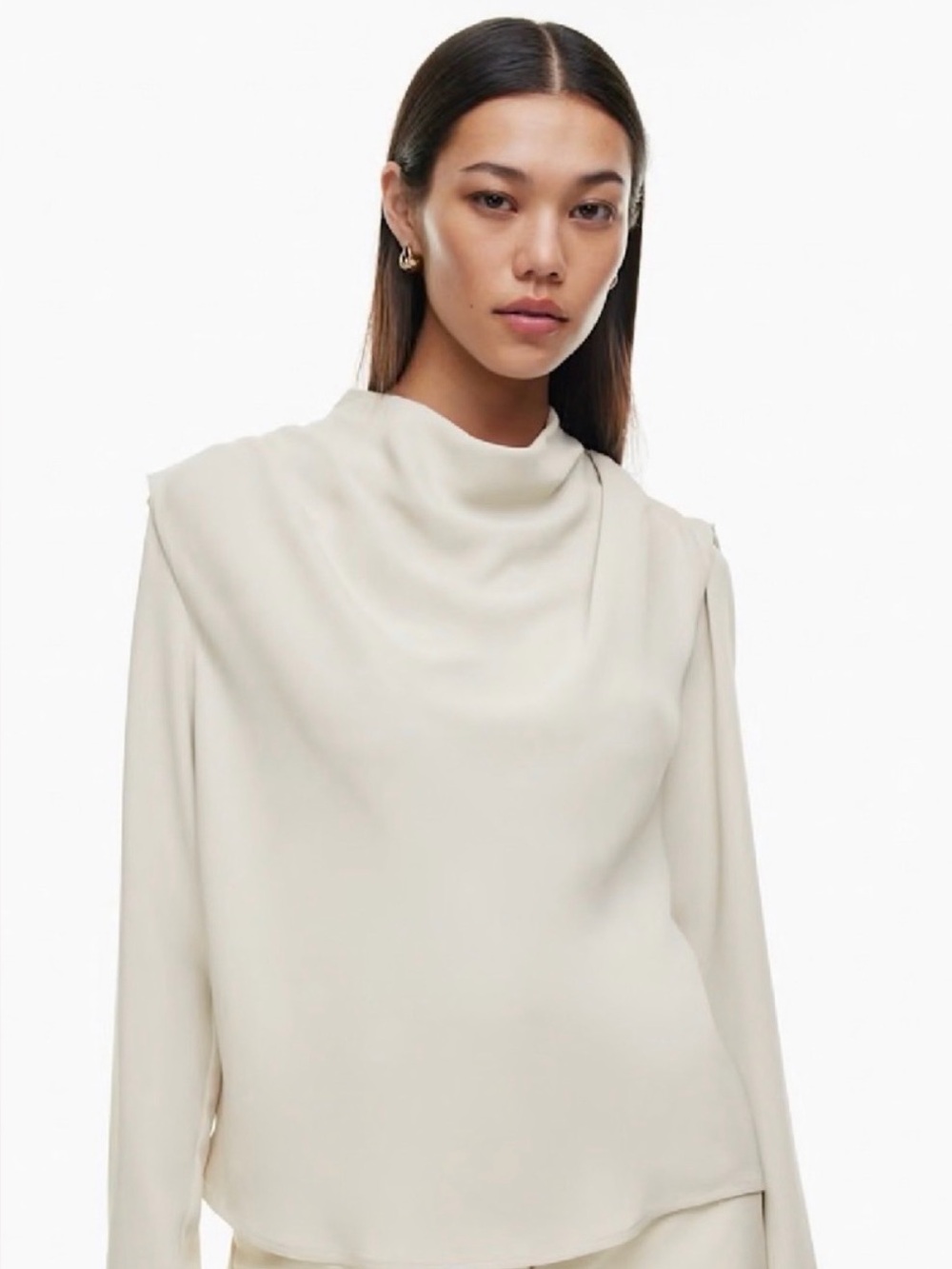 Babaton Blouse with Draped Neckline